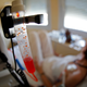 A patient receives chemotherapy treatment for breast cancer.